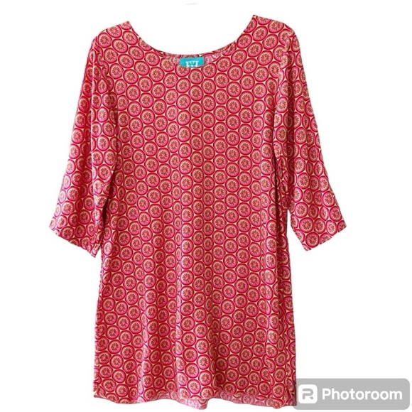 Escapada Citrus Medallion Print Swim Cover Up / Mini Dress Size XS - Picture 1 of 12